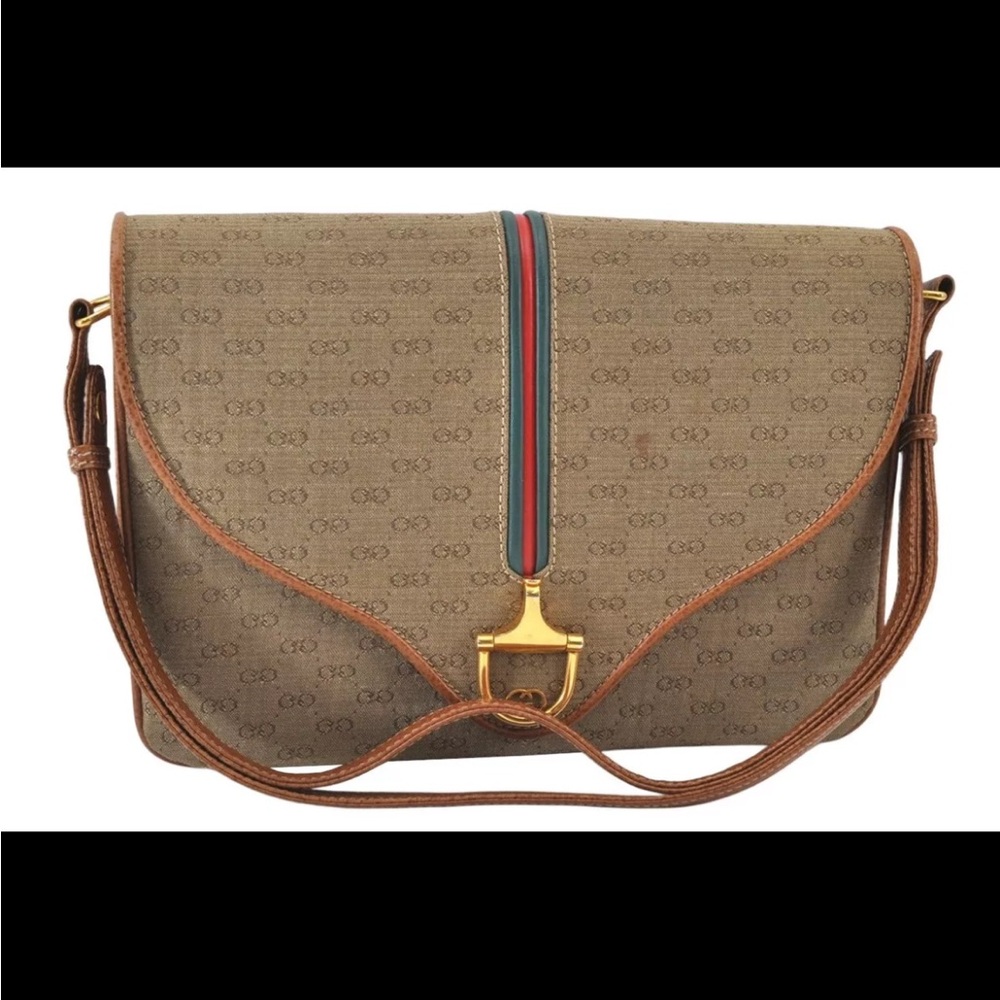 Gucci Monogram Tan Crossbody Bag